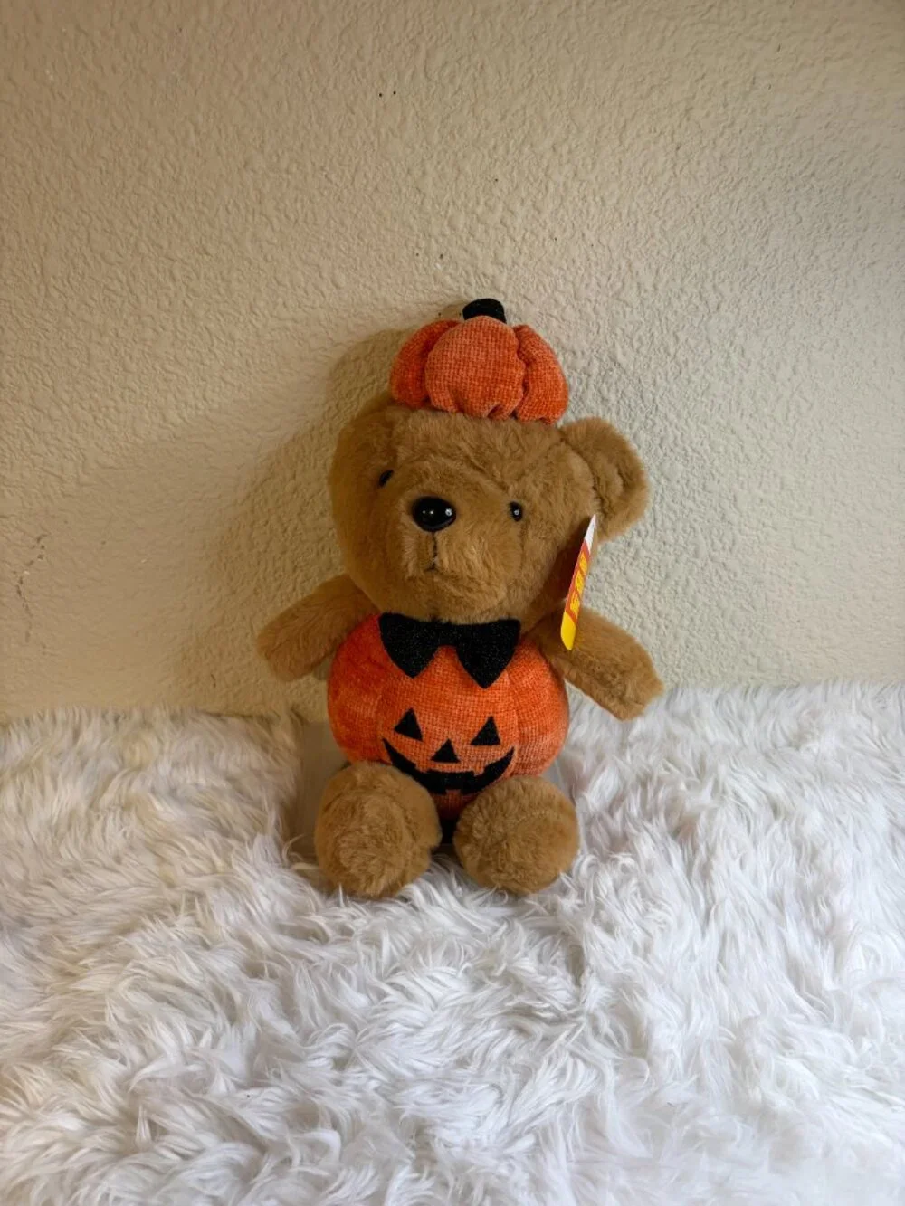 Candy Corn Lane Halloween Pumpkin Bear Weighted Shelf Sitter Decor 14